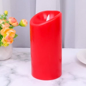 Realistisches LED Kerzenlicht rot flammenlos für Familie und Party Deko - Bild 1 von 11