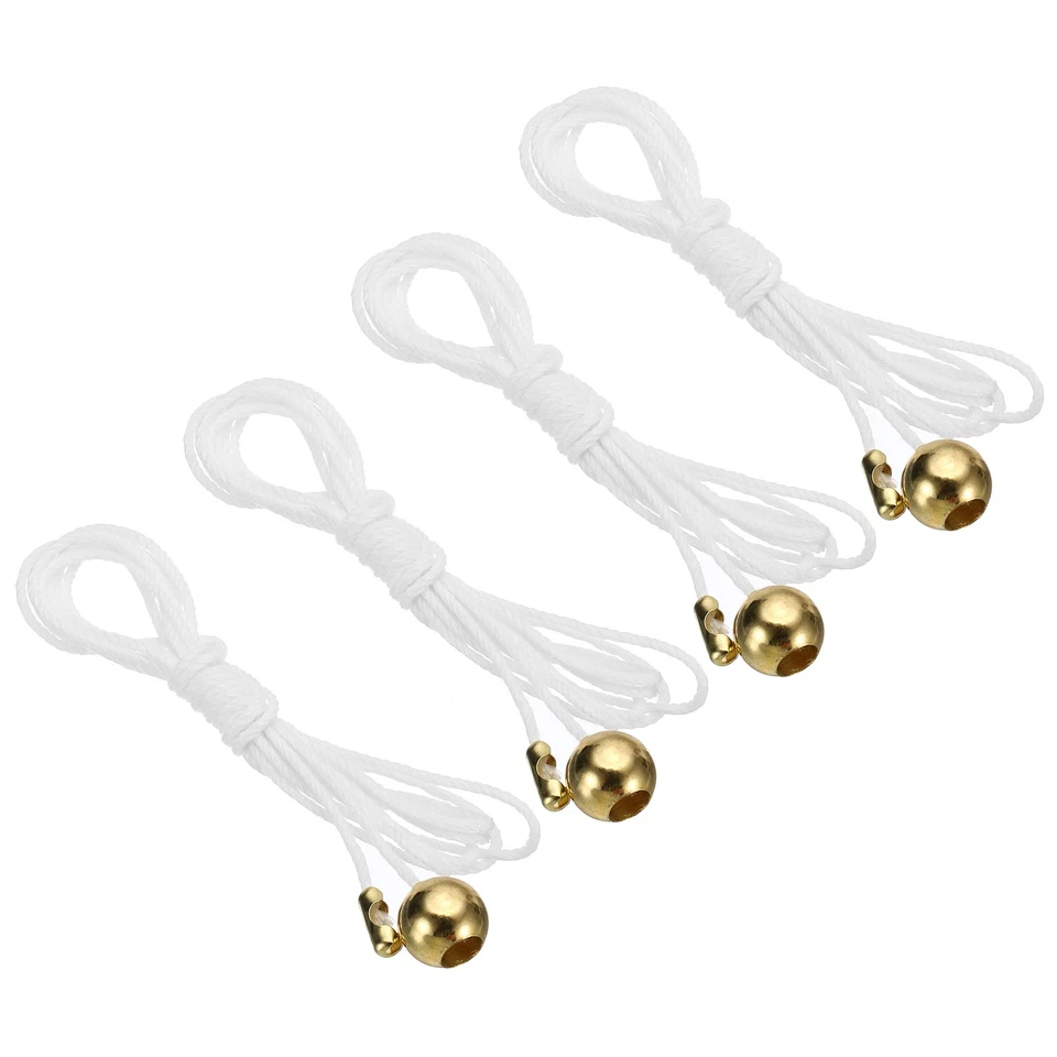1.5M 4.9ft Ceiling Fan Pull Chain Extender with Gold Tone Ball Pendant  4 Pcs - Image 1 of 4