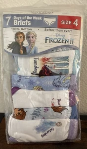 DISNEY FROZEN GIRLS DAY OF THE WEEK UNDERWEAR BRIEFS 7 PACK SIZE 4 - Picture 1 of 1