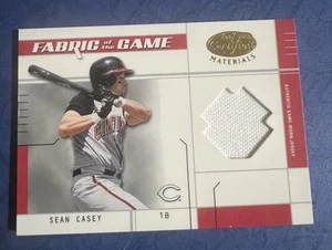 2003 Leaf Certified Materials Sean CASEY(Reds)#d 04 / 20 Fabric Of the Game LOW# - Picture 1 of 2
