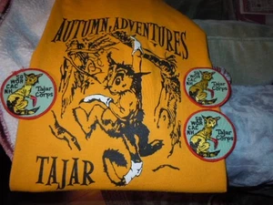 Vintage TAJAR Corps Girl Scout Patches (3) & XL Autumn Adventures Camp T-Shirt - Picture 1 of 11