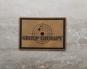 Group Therapy - Shooting Patch - Western Brown 2"x3" - Thick Border  - Picture 1 of 2