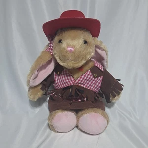 Build A Bear Pawlette Bunny Plush W/ Cowgirl Outfit Hat - Picture 1 of 6