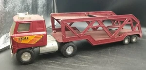 Ertl International Cabover Semi and Car Hauler Pressed Steel Vtg - Picture 1 of 7