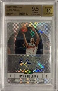 2006-07 Finest XFractor/25 autógrafos de novato #55 Ryan Hollins BGS 9,5/10 automático - Imagen 1 de 2