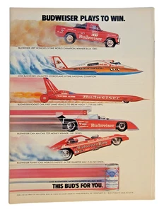 Anuncio Budweiser Plays to Win 1982 original 8,5x11 - Imagen 1 de 1