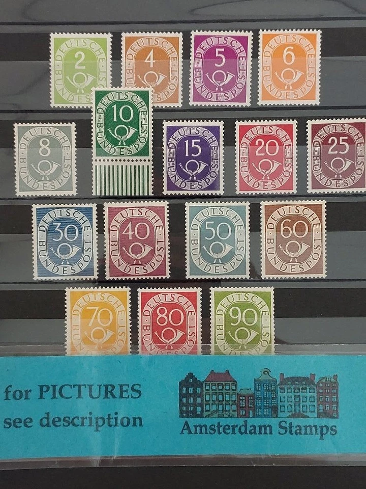 Germany Bund 1951 Posthorn very fine MNH good set High CAT TOP! - Image 1 of 1
