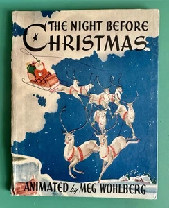 THE NIGHT BEFORE CHRISTMAS Meg Wohlberg POP UP BOOK 1944 Clean! Very Nice - Imagen 1 de 14