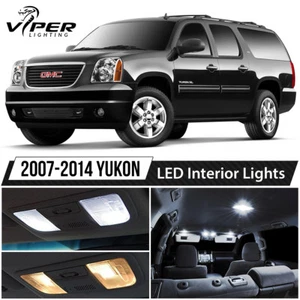 2007-2014 GMC Yukon White Interior LED Lights Package Kit + License Lights - Foto 1 di 8