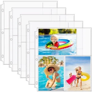 60 Pack 4 x 6 Photo Sleeves for 3 Ring Binder Heavy-Duty Archival Photo Page ... - Picture 1 of 9