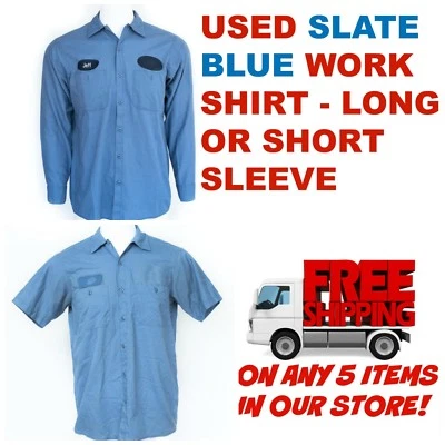 Used Work Shirts Cintas, Redkap, Unifirst, G&K Slate Blue - Image 1 of 3
