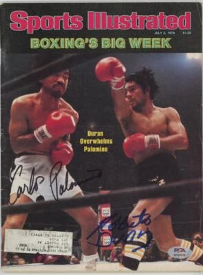 Roberto Duran Carlos Palomino Signed Sports Illustrated 7/2/79 SI PSA/DNA auto  - Image 1 of 2