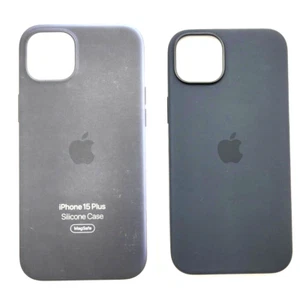 Original Apple Silicone MagSafe Case For Apple iPhone 15 Plus (Black) MT103ZM/A - Picture 1 of 4