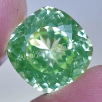 8.15 Ct Natural Green Peridot Cushion Shape VVS Pak Gemstone AGL Certified - Image 1 of 4