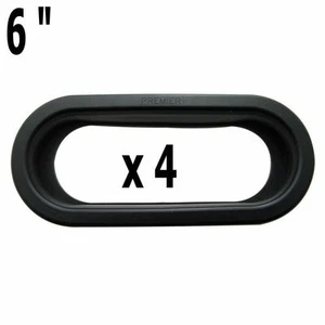 (4) Ojales ovalados / Ajuste estándar 6" Luces traseras de freno de freno LED ovaladas - Imagen 1 de 2