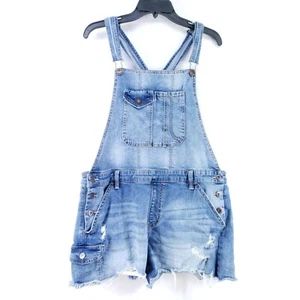 No Boundaries Destroyed Denim Shortalls Juniors Size XXL/19 - Picture 1 of 10