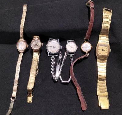 Colección de relojes vintage x6 incl Hi Esa Arten Edox Dunklings Felicia - funcionando - AF Foto 1 de 4