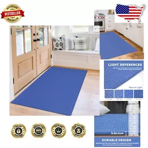 Stylish 3' x 5' Indoor Area Rug - Boho Cotton Texture with Rubber Backing - Picture 1 of 11