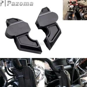 For Harley Sportster S RH1250S CNC Handlebar Bar Risers Clamps Kit 2021-24 Black - Picture 1 of 6