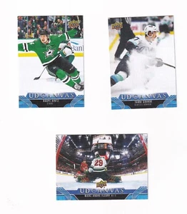 2023-24 UPPER DECK SERIES 2 HOCKEY CANVAS 3 CARD LOT - Imagen 1 de 8