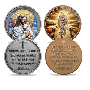 The Good Shepherd Coins Inspirational Christian Challenge Coin Religious Gifts - Picture 1 of 14