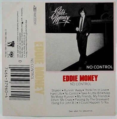 Cassette Eddie Money No Control 1982 CBS Records FCT 37960 Dolby - Image 1 of 2