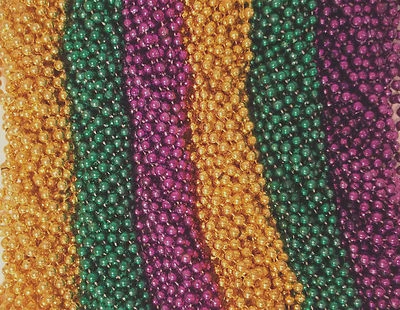 MGMB 144 Purple Green Gold Mardi Gras Beads Necklaces 12 dozen Lot