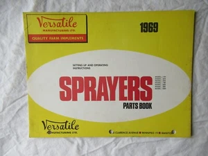 Spruzzatori Versatile 154 254 354 1969 set-up manuale istruzioni e catalogo ricambi - Foto 1 di 8