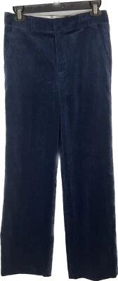 Pantalones para mujer Club Monaco de pana de pierna ancha azul marino venta al por menor $179 Foto 1 de 4