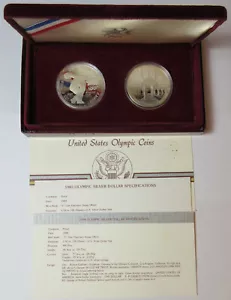 1983/1984 Los Angeles Olympic Silver Dollar Proof Coins (#713o) - Picture 1 of 6