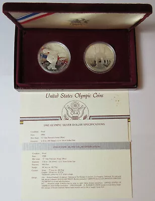 1983/1984 Los Angeles Olympic Silver Dollar Proof Coins (#713o) - Image 1 of 4