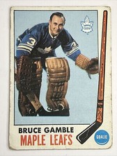 1969-70 Topps Hockey Card #44 Bruce Gamble Toronto Maple Leafs