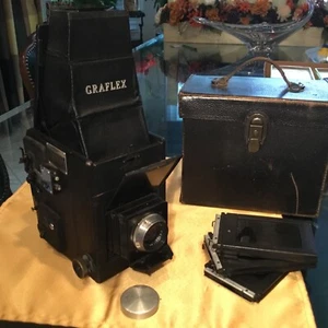 Cámara Graflex RB serie B, lente, 3 soportes de película, estuche original, soporte de rodillos 120 - Imagen 1 de 12