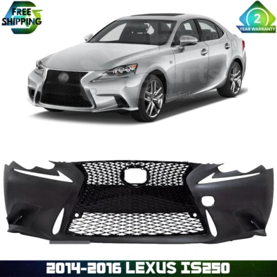 Front Bumper Cover Fascia & Grille Assembly Kit For 2014-2016 Lexus IS250 Foto 1 de 4