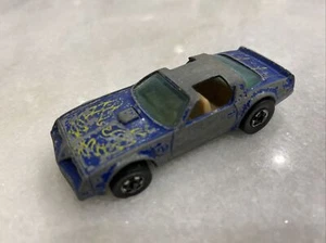1977 Hot Wheels HOT BIRD Trans Am HONG KONG Vintage blau gelb Logo auf Kapuze - Bild 1 von 6