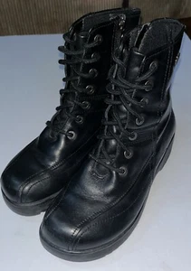 Harley Davidson Women’s Black Leather Biker Boot Size 7.5 USA No. 84057 - Picture 1 of 10