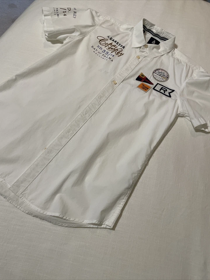 Camisa con botones Gaastra Copa Del Rey Mallorca para hombre talla L rara Foto 1 de 4