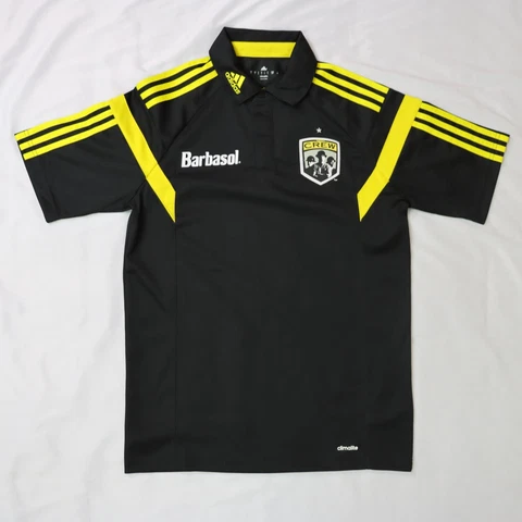 MLS COLUMBUS CREW SC ADIDAS BLACK SOCCER POLO SHIRT JERSEY SMALL OHIO Cover