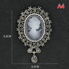 Crystal Rhinestones Cameo Vintage Brooches For Women Queen's Cameo Bea-Qu
