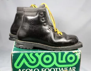 ASOLO SNOWFIELD II X-C Ski Telemark/Touring Boots Mens Size 8 Vibram Soles 3-pin - Picture 1 of 11