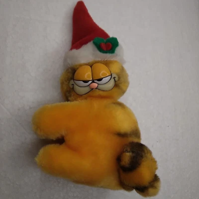 Garfield The Cat 1978 1981 Hugger Toy Clip Bell Inside Hat Dakin Inc. - Image 1 of 4