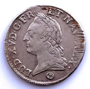 S.C. France - Louis XV. Écu 1774 Q. Perpignan. Argent 29,1 G. Écu Tête Vieille - Picture 1 of 2
