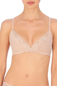 Sujetador convertible Natori ""flor de cerezo"" encaje bajo alambre rosa talla 32DD NUEVO SIN ETIQUETAS - Imagen 1 de 7
