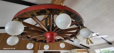 Vintage Carriage/Wheel Chandelier  Likely One Of A Kind Cover