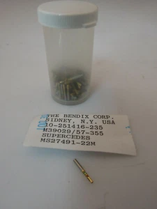 Bendix D-Sub Contacts M39029/57-355 - MS27491-22M, 130 Per Pack - Picture 1 of 2