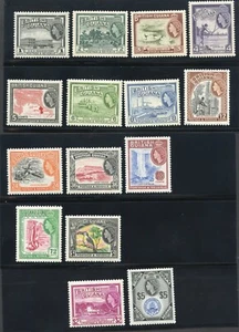BRITISH GUINANA 1954 QUEEN ELIZABETH II SCOTT #253/67, SG #331/45 MINT NH - Picture 1 of 1