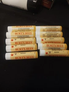 Lote de 10 bálsamos labiales de cera de abejas Burt's Bees sin perfume - Imagen 1 de 3