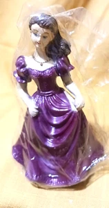 Cake topper - Lady in Purple Ballroom Gown - 4"tall - Picture 1 of 2
