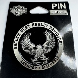 Harley Davidson Eagles Nest Lathrop California CA concessionario giacca gilet spilla bavero - Foto 1 di 5