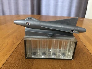 VINTAGE WOLVERINE SILVER US MILITARY JET AIRCRAFT COIN BANK USA MADE WORKS - Picture 1 of 17